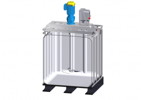 Vessel-roof stirrer IBC container