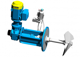 stirrer turret with lateral extraction