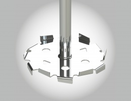 stirrer flat dispersion turbine with toothed disk